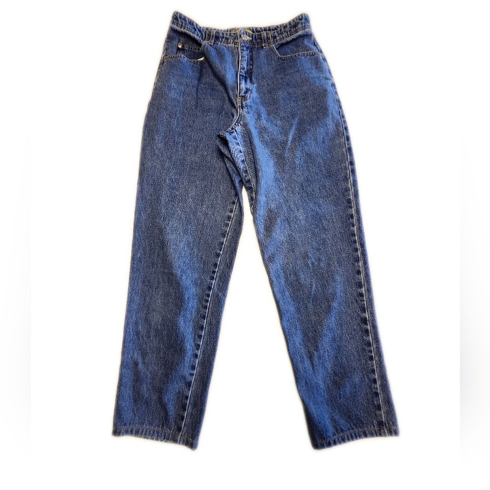 Sigrid Olsen "Impressionist" Relaxed Fit Mom Jeans, 1990s, 100% Cotton, 8 - Picture 2 of 9